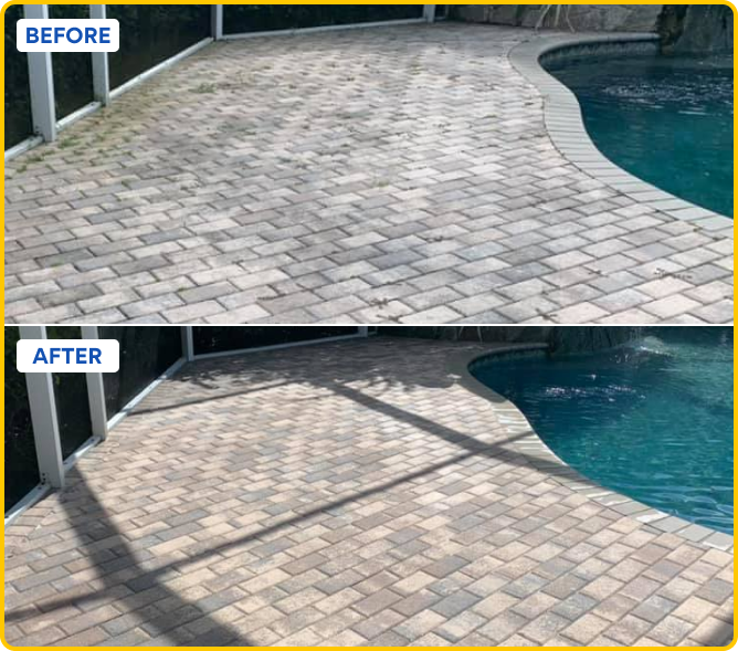 Paver Cleaning Before & After