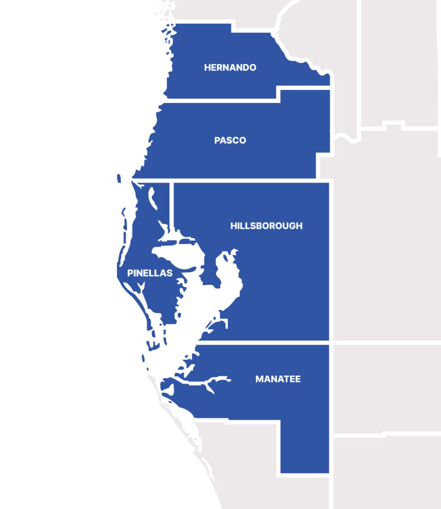 Bay Area Pressure Cleaning Service Area Map