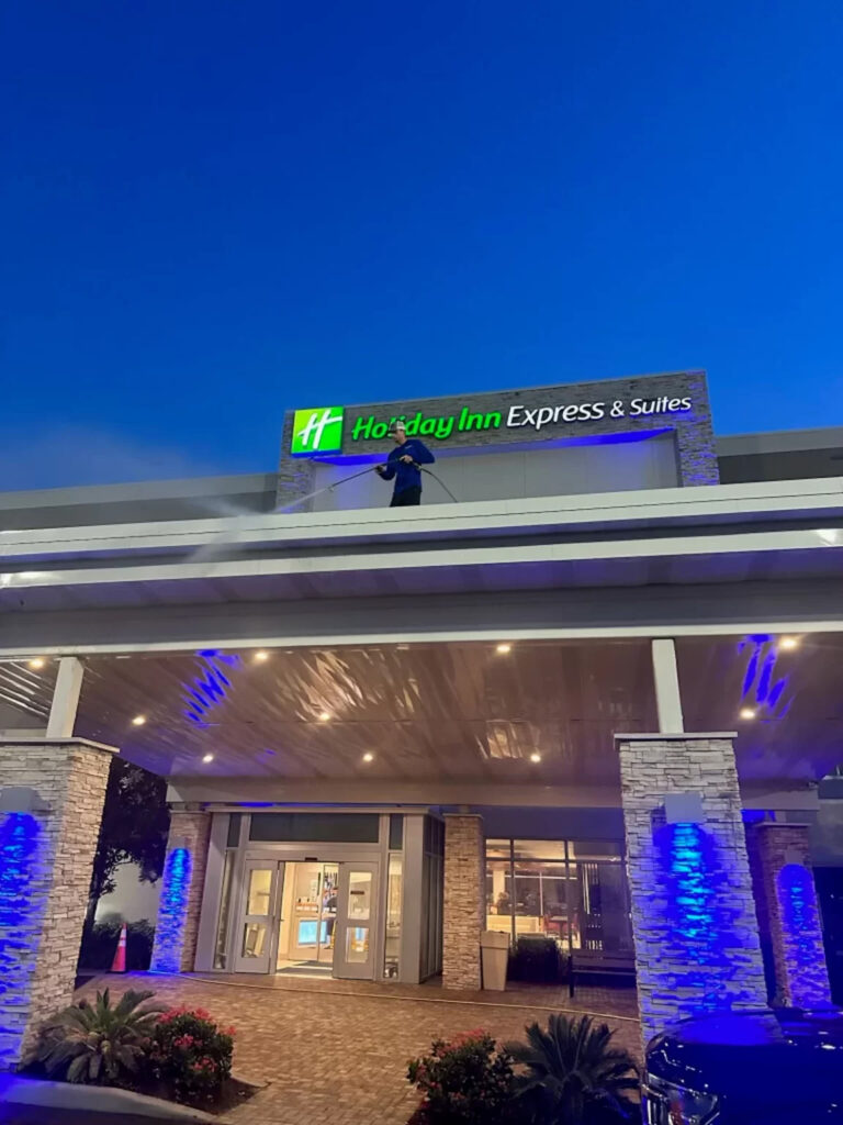 Pressure Washing Commercial Exterior