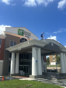 Portico Roof Cleaning in Spring Hill FL